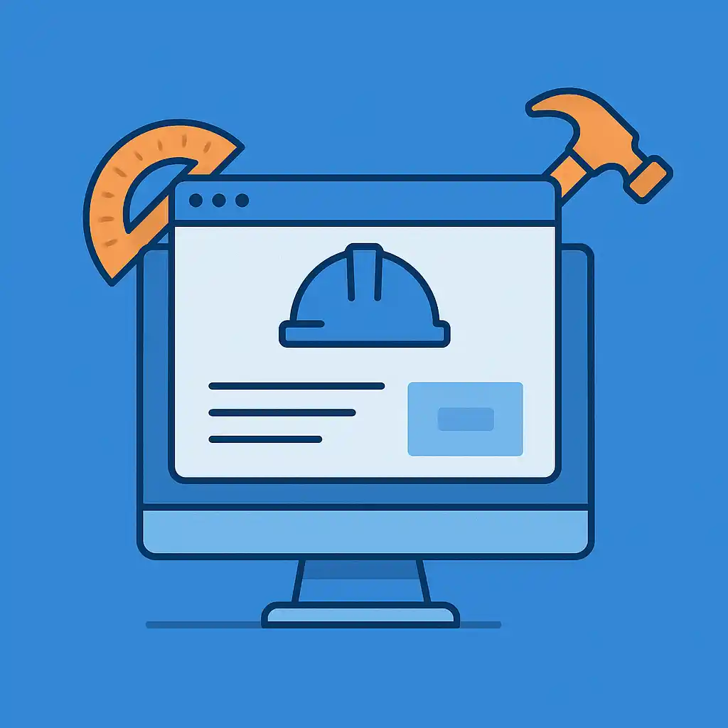 Building a construction website with project portfolio