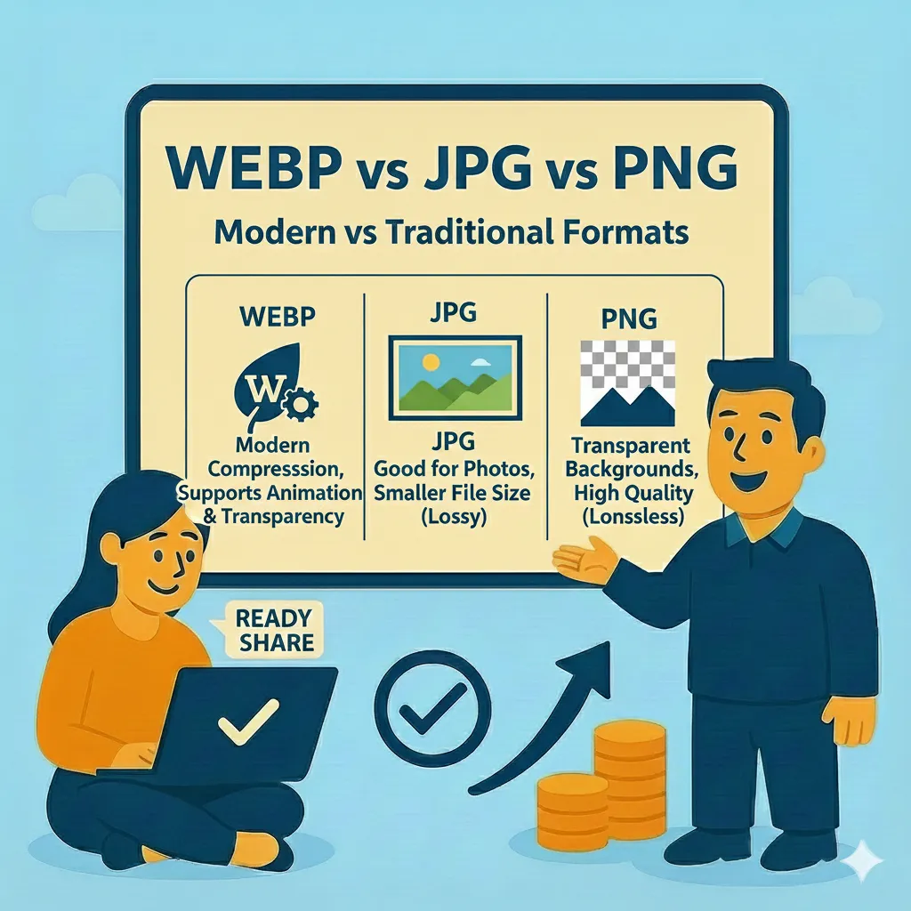 Image Formats Explained: WebP vs PNG vs JPG - When to Use Each