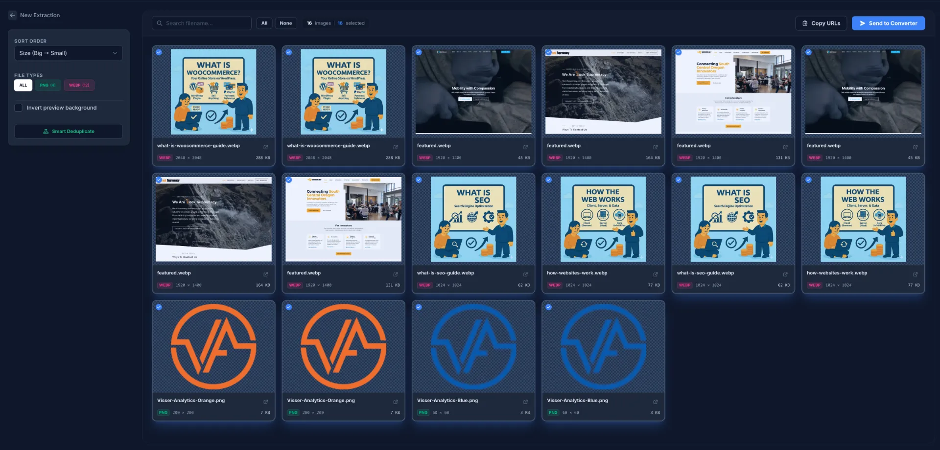 ScrapeConvert results from multiple page URLs