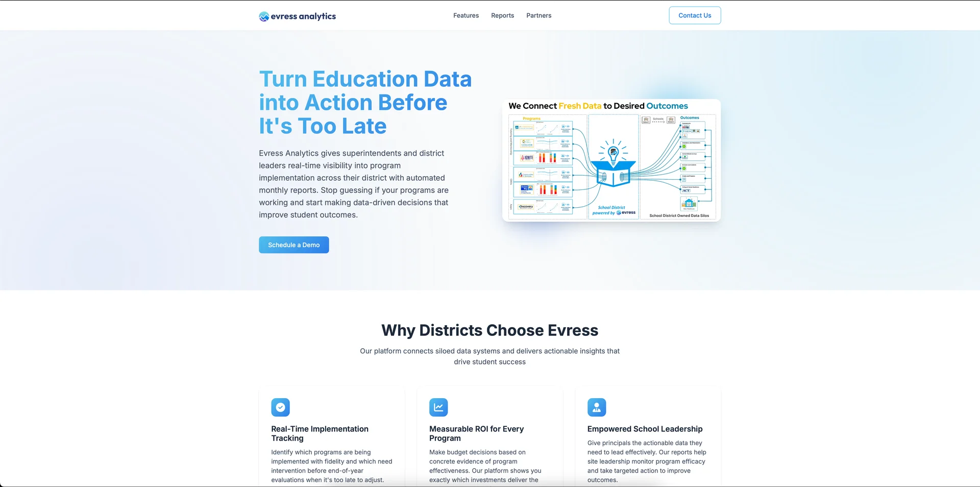 Evress Analytics Website Enhancement