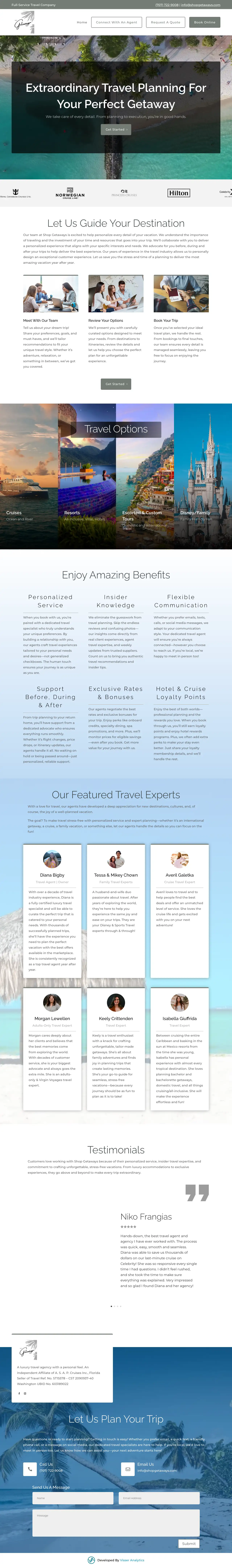 Homepage Screenshot - Website Design by Visser Analytics