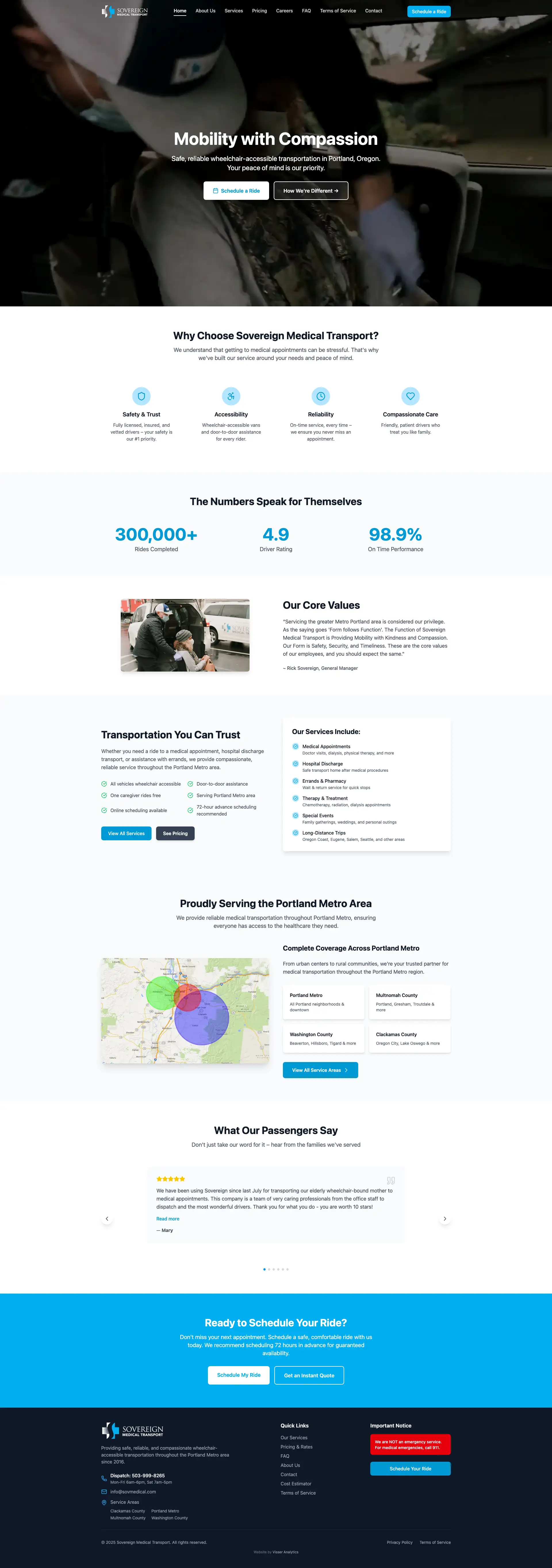 Homepage Screenshot - Website Design by Visser Analytics
