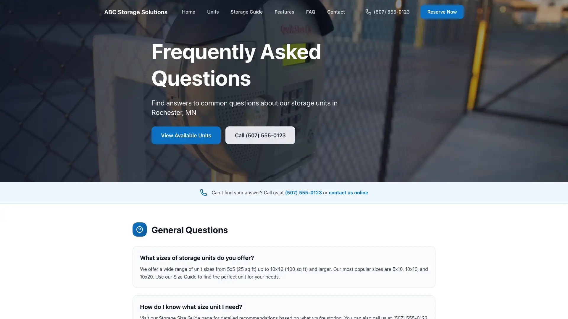 FAQ Page Page Thumbnail - Website Design by Visser Analytics