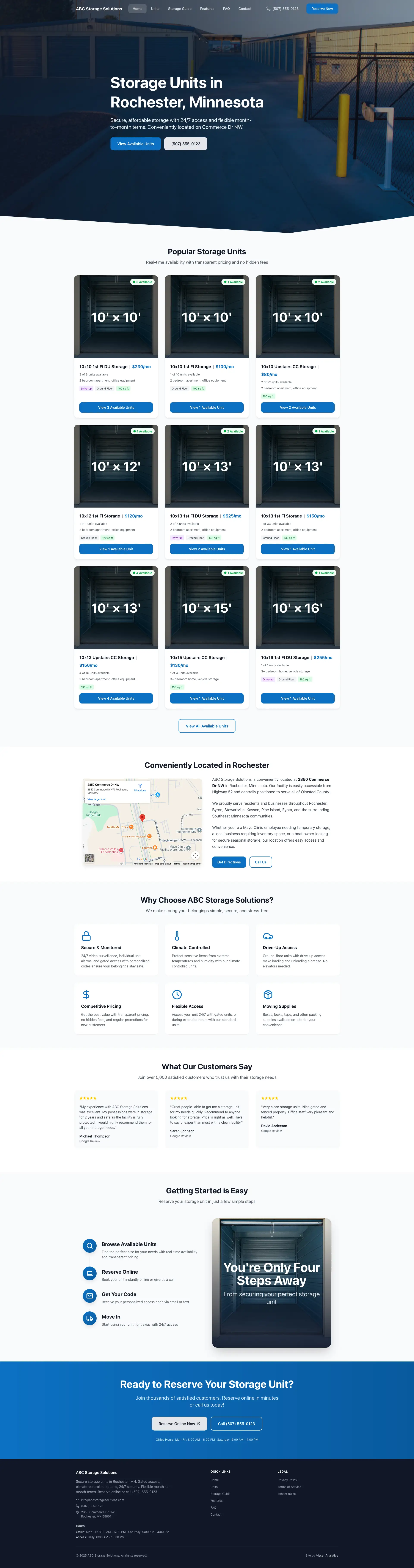 Homepage Screenshot - Website Design by Visser Analytics