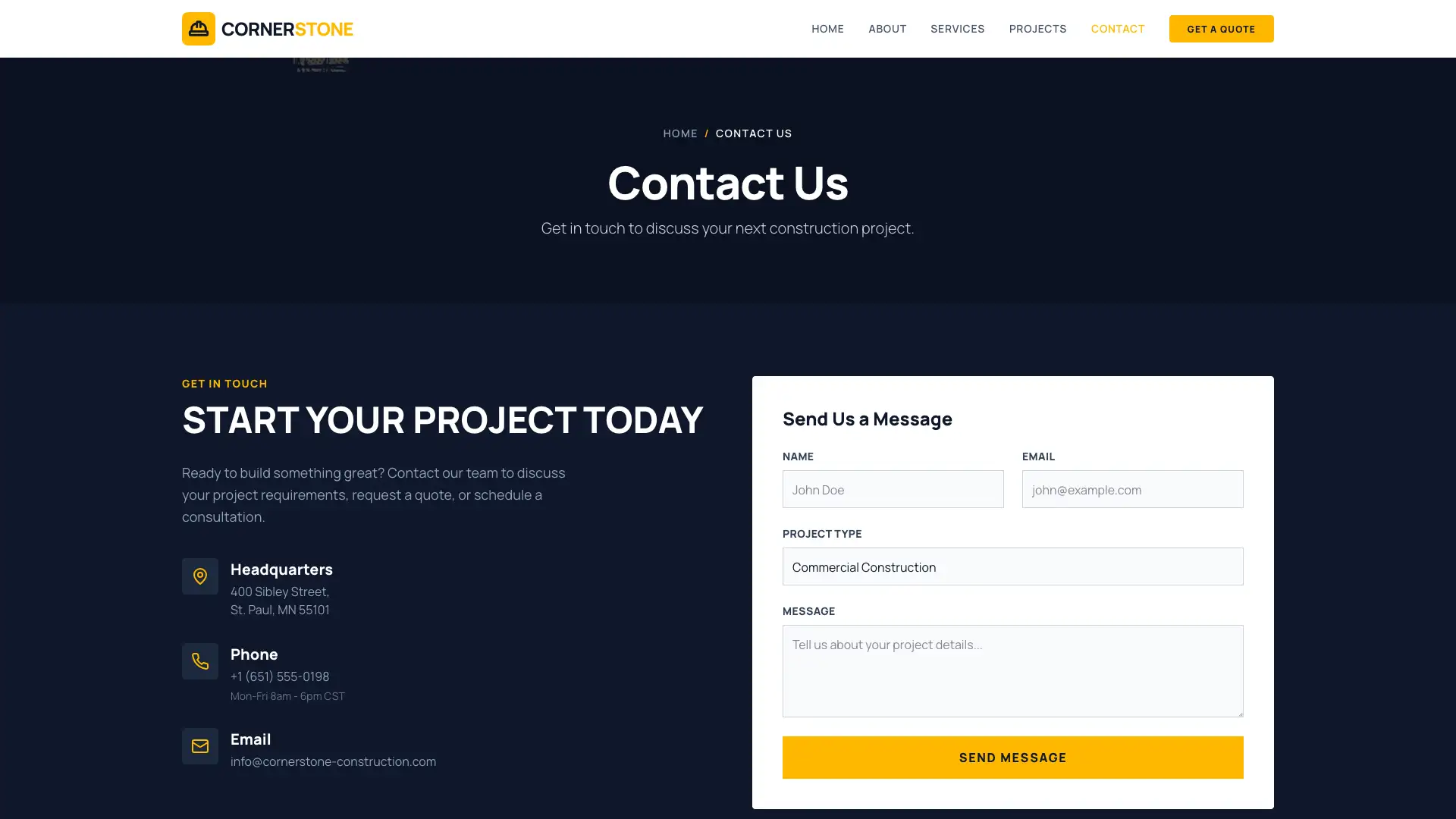 Contact Page Page Thumbnail - Website Design by Visser Analytics
