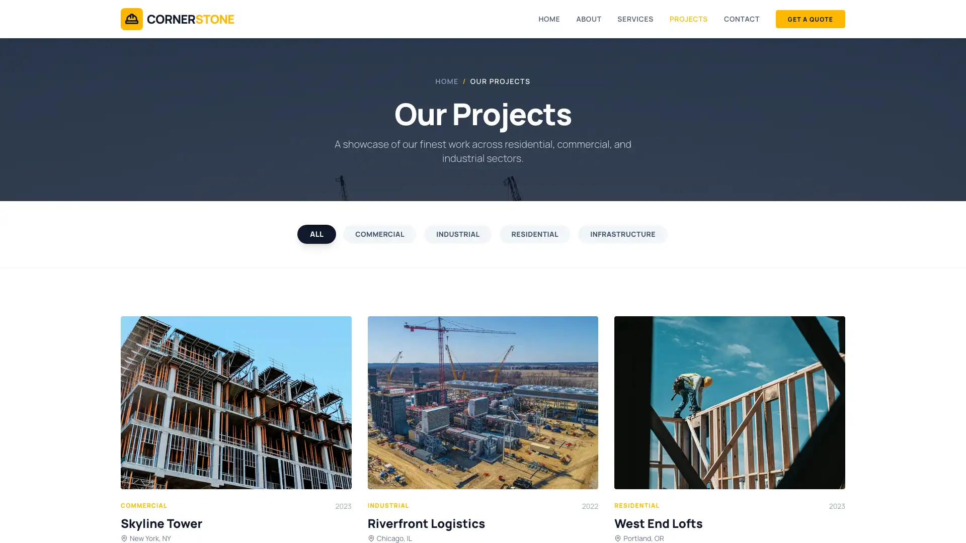 Projects Page Page Thumbnail - Website Design by Visser Analytics