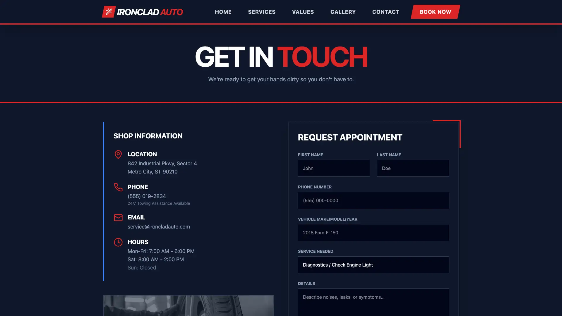 Contact Page Page Thumbnail - Website Design by Visser Analytics