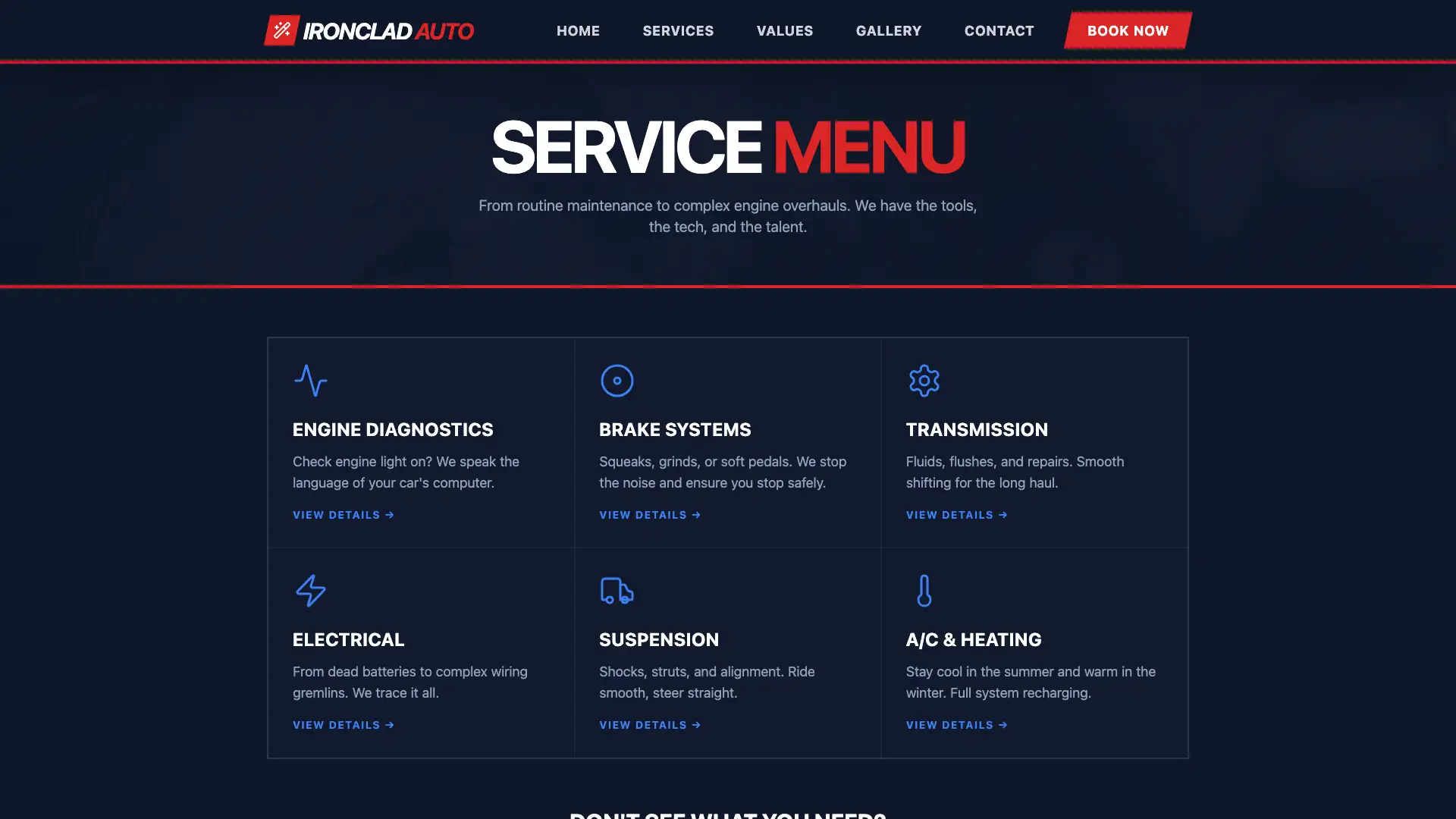 Services Page Page Thumbnail - Website Design by Visser Analytics