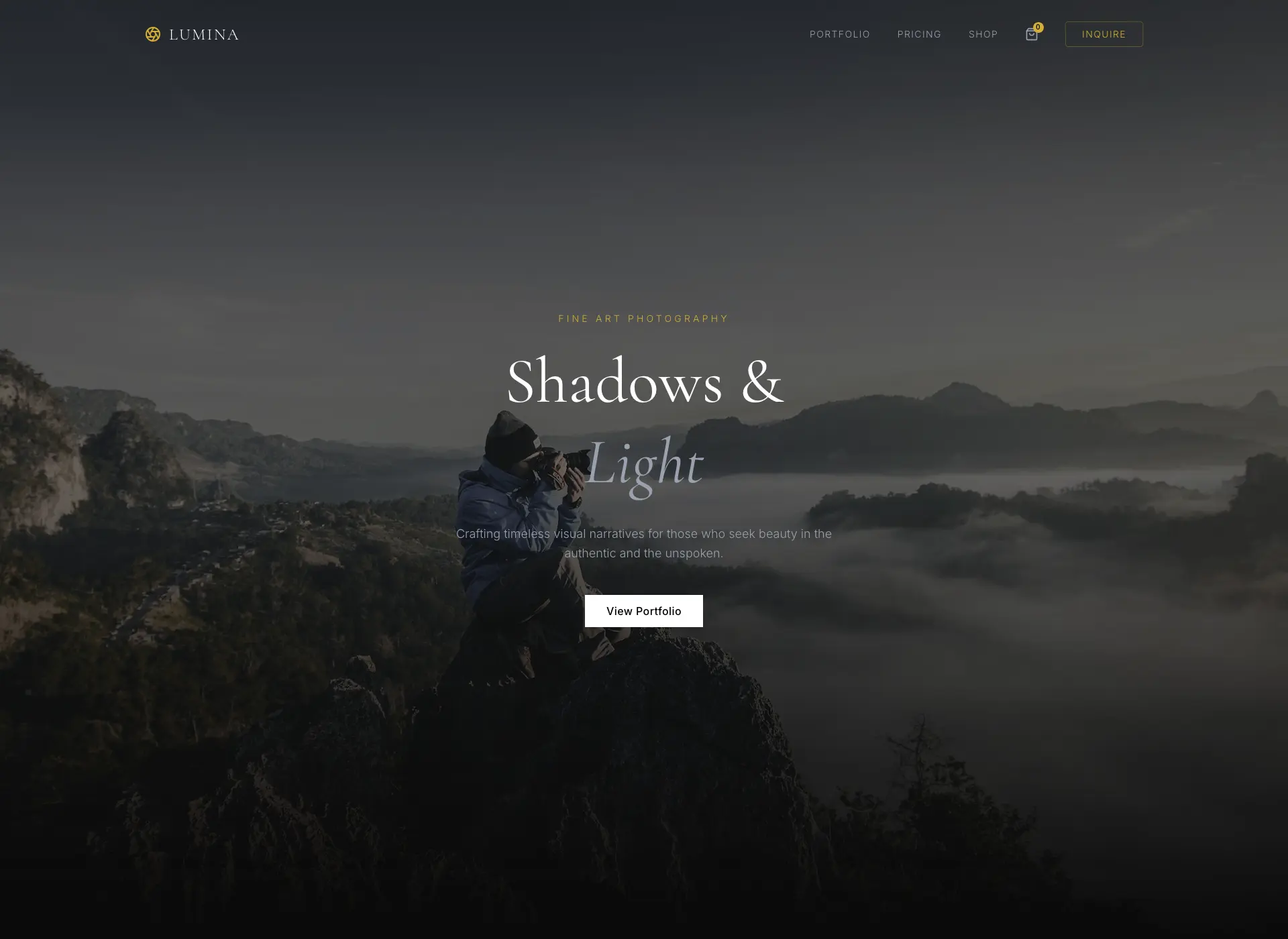 Lumina Professional Photography Website