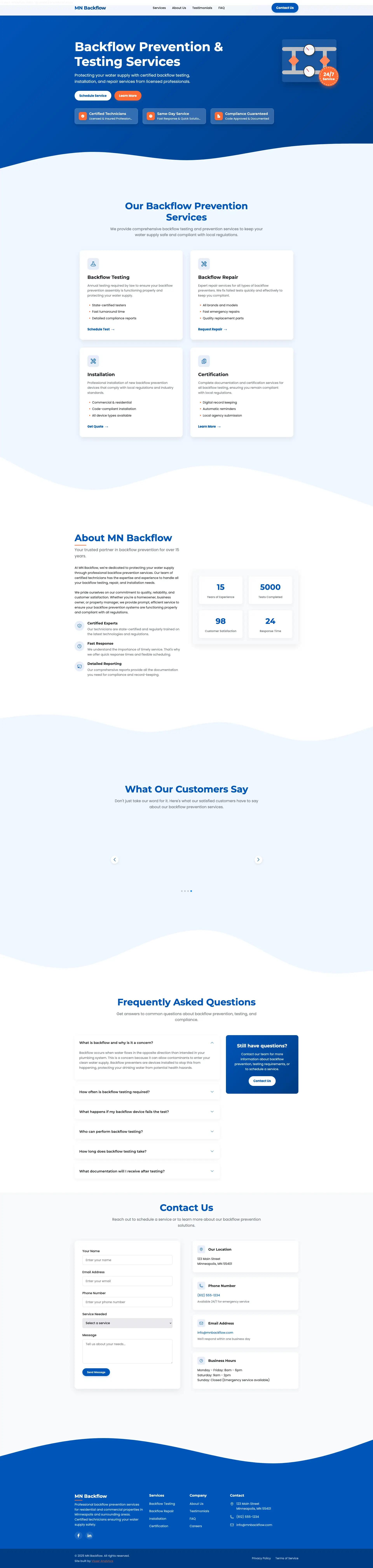 Homepage Screenshot - Website Design by Visser Analytics