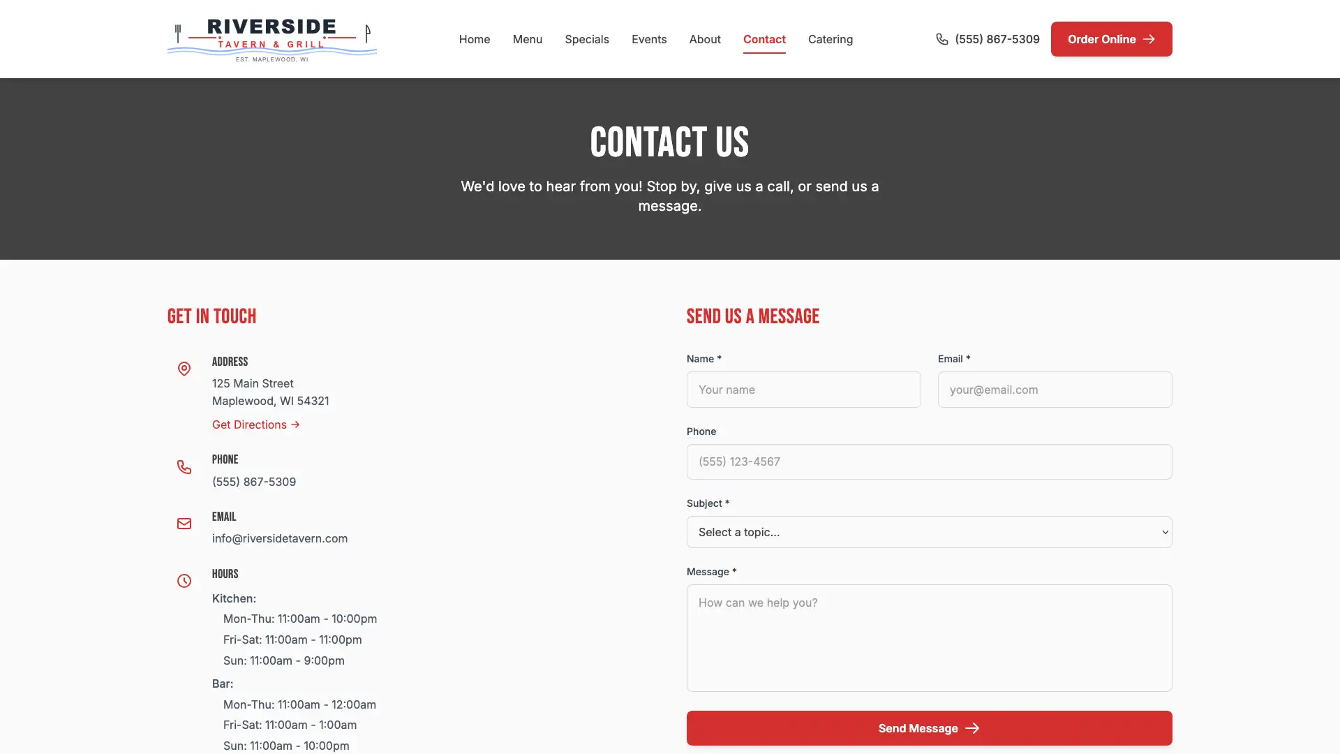 Contact Page Page Thumbnail - Website Design by Visser Analytics