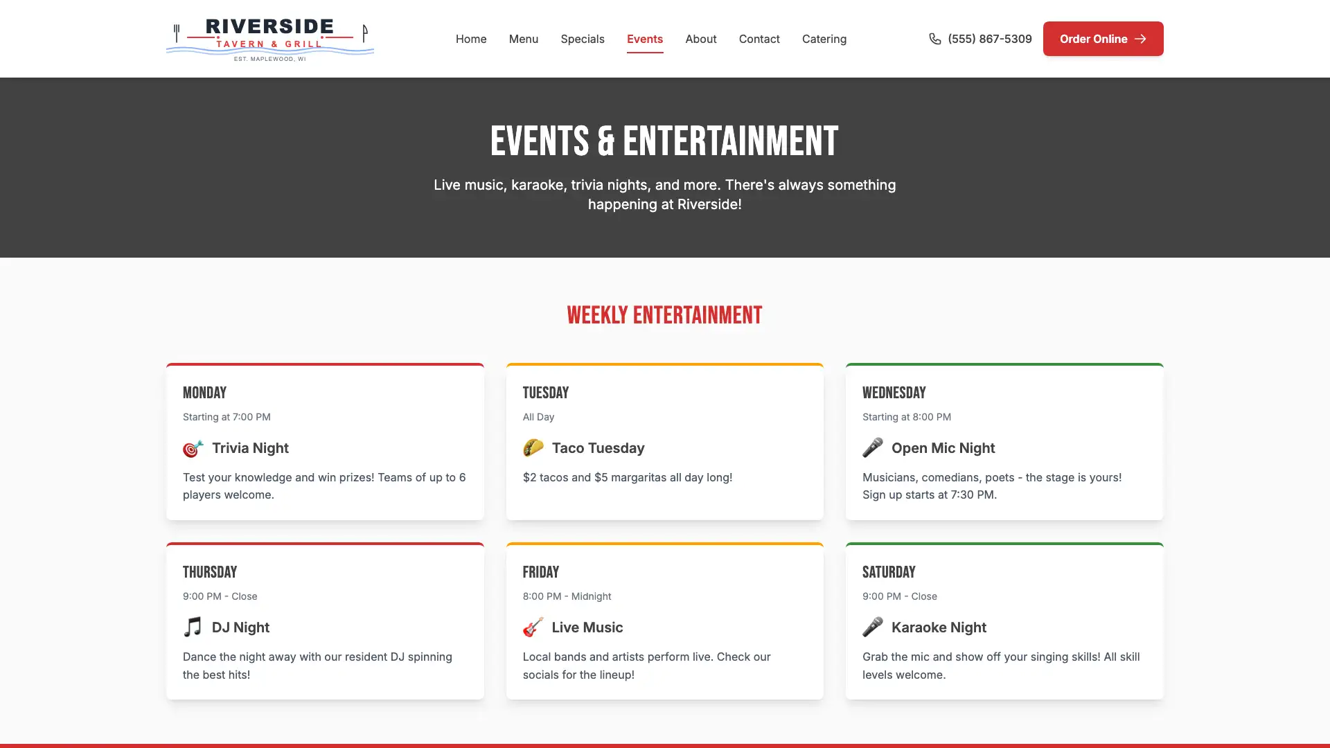 Events Page Page Thumbnail - Website Design by Visser Analytics
