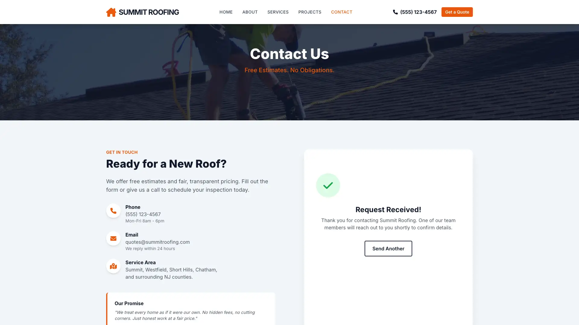 Contact Page Page Thumbnail - Website Design by Visser Analytics