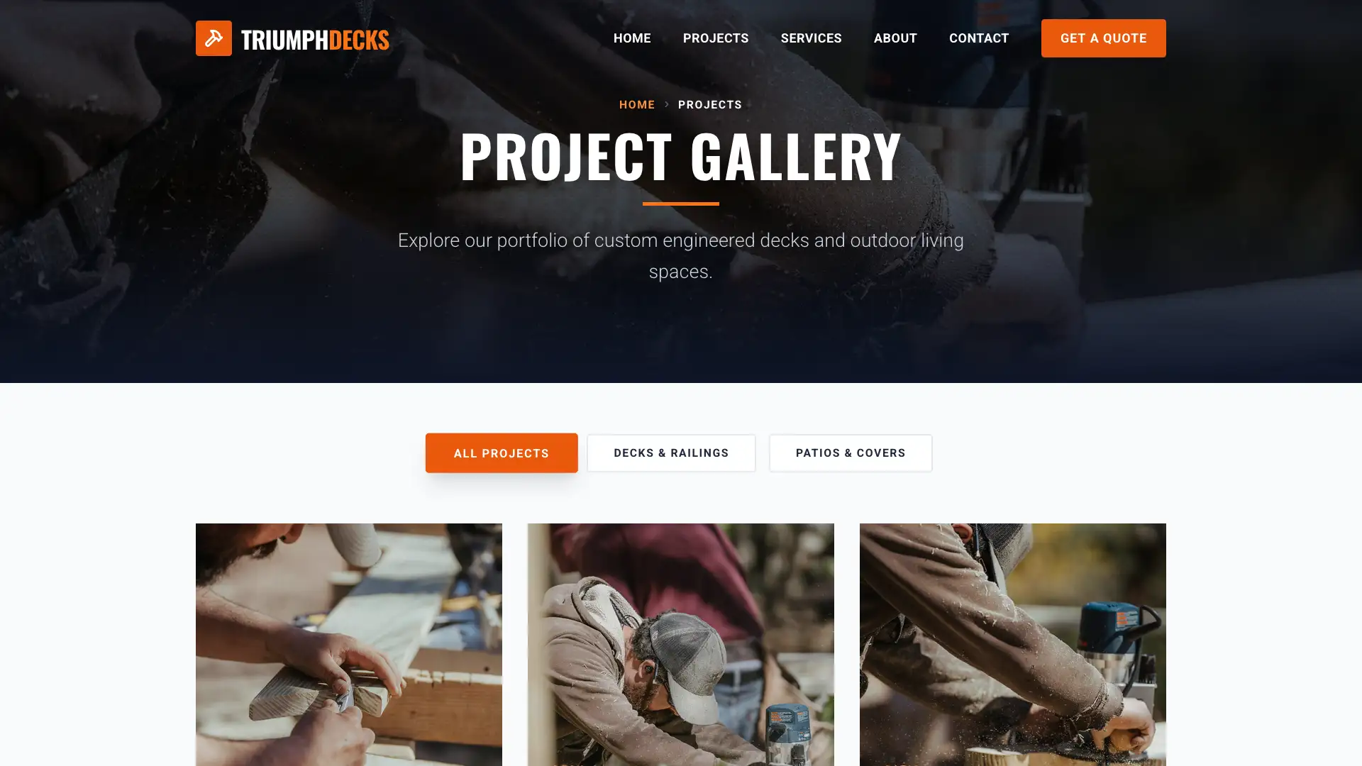 Projects Page Page Thumbnail - Website Design by Visser Analytics
