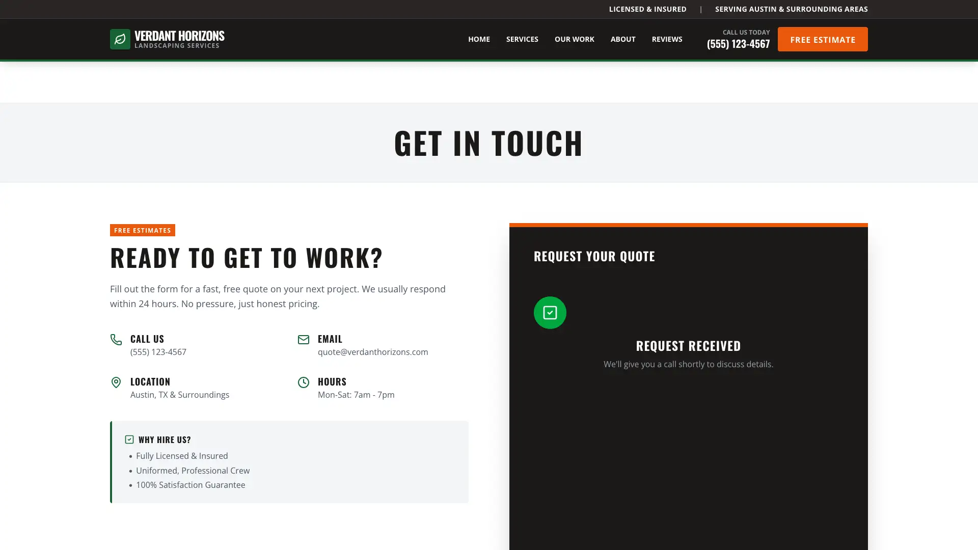 Contact Page Page Thumbnail - Website Design by Visser Analytics