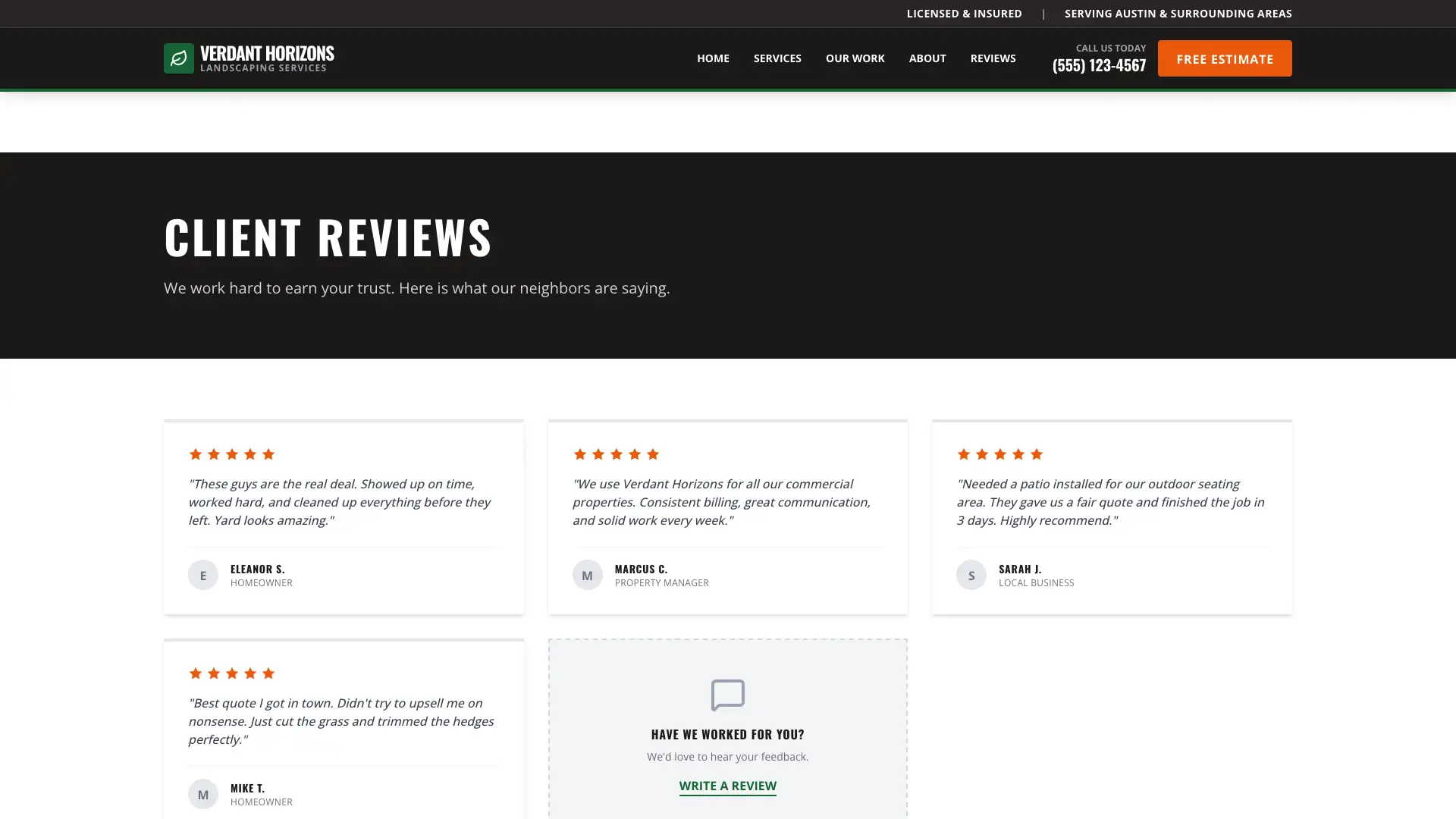 Reviews Page Page Thumbnail - Website Design by Visser Analytics